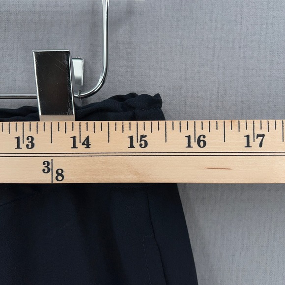 NILI LOTAN Silk Jogger Pants Womens 2 Dark Navy Tapered Pull On Track Drawstring - Picture 13 of 16